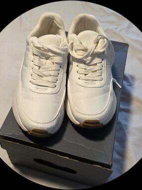 Classic Women's White Lace-Up Sneakers